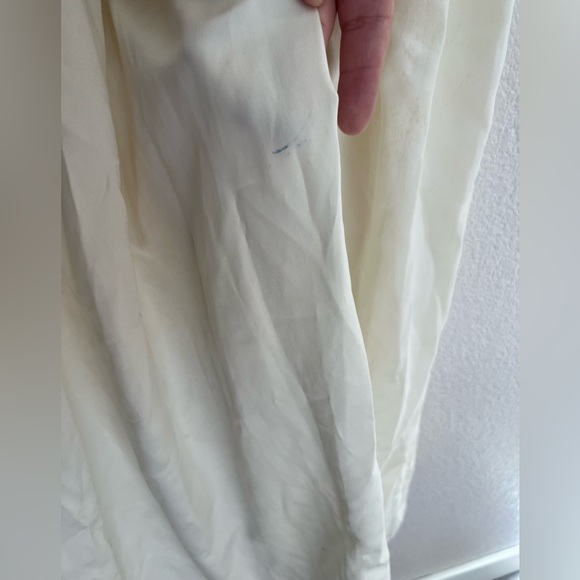 Vintage Sabrina Off White Lace Night Gown Lingerie Dress Sheer Size Large - Picture 5 of 12